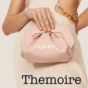 Themoirè Gea Mini Bag pink crocodile effect faux leather god strap